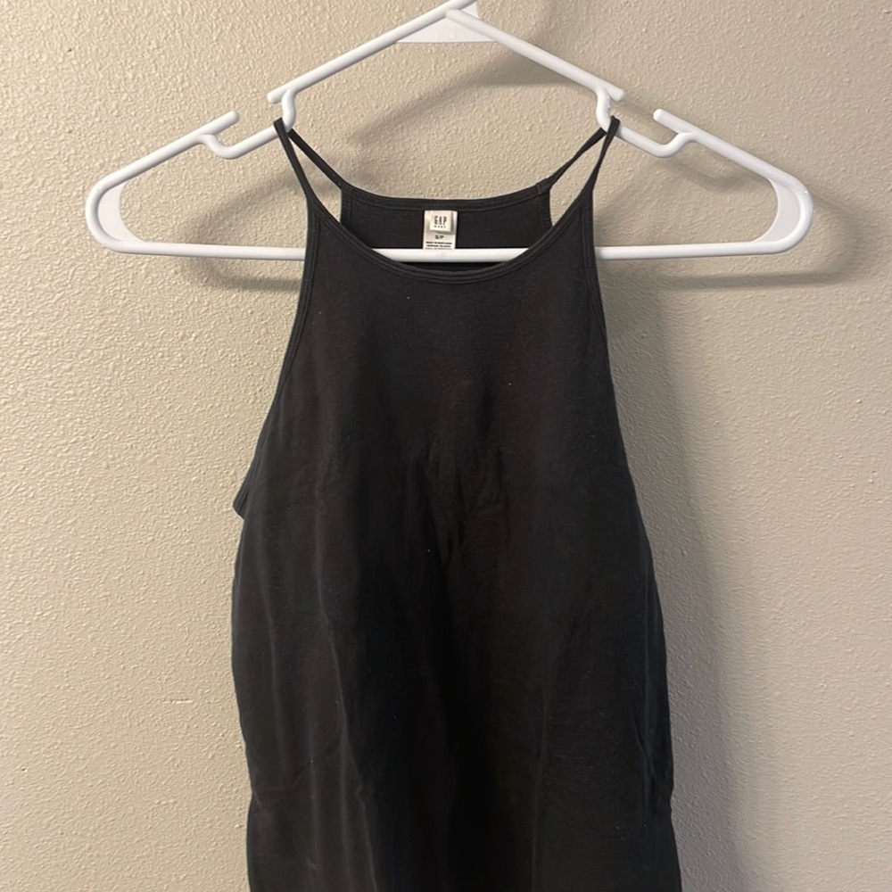 Black spaghetti strap camisole with bilt-in bra